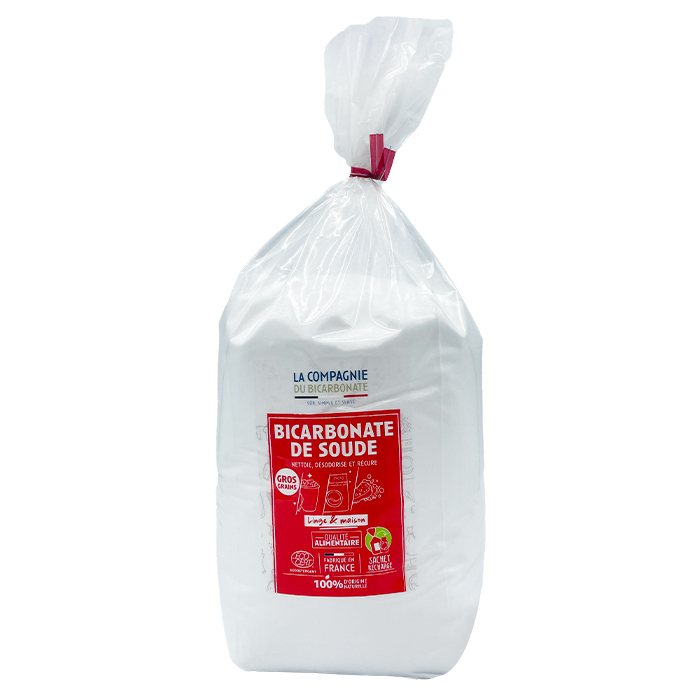 Bicarbonate alimentaire gros grains - Sac «Open-up» 3 kg - Ecocert