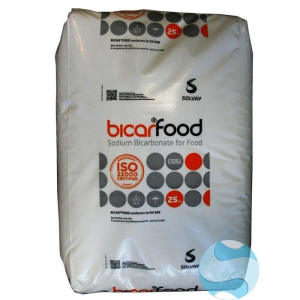 Bicarbonate 25 kg Solvay FCC qualité alimentaire recto