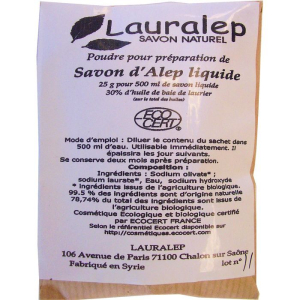 Savon d'Alep poudre - Lauralep - BIO certifié Ecocert