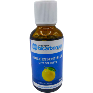 Flacon d'huile essentielle citron zeste