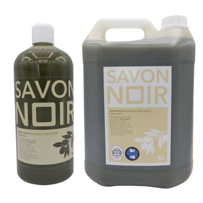 SAVON NOIR, à l'huile de lin 100% végétal , bidon de 1 litre